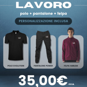 Promo Kit Polo + Pantalone + Felpa - Personalizzazione Inclusa (Min. 10 KIT)